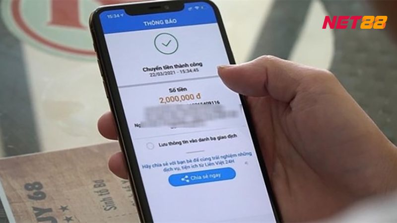 Bí Quyết Rút Tiền NET88 Thành Công 100% Không Lo Mất Thưởng 5 Anh em nhớ lưu lại ảnh chụp giao dịch thành công phòng trường hợp có sự cố xảy ra