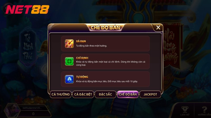 Game cung cấp nhiều chế độ bắn khác nhau, hỗ trợ người chơi săn thưởng