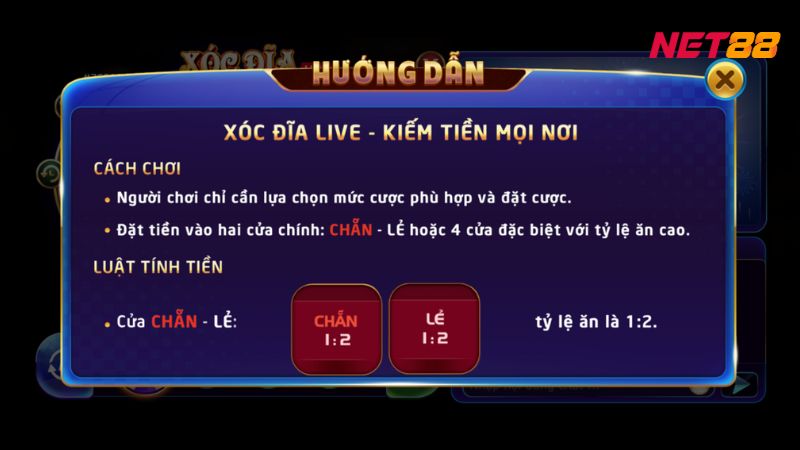 Bet thủ có thể chọn lựa đa dạng cửa bet với tỷ lệ ăn thưởng khác biệt